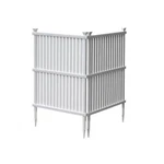 Wilmington White Vinyl Privacy Screen 2 Panels 3.8 X Ft. Weather Resist. Fixed Price $101.48.