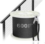600FT 1/8" Black Deck Railing Cable T316 Stainless Steel For 7X7 Strands. Fixed Price $157.00.