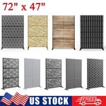 72"X47" Metal Privacy Screen Outdoor Freestanding Decorative Fence Room Divider. Fixed Price $112.99.