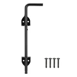 12 Cane Bolt Drop Rod Heavy Duty Gate Hardware Black Solid Steel Ground Lat. Fixed Price $13.01.