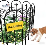 Amagabeli 8 Panels 32IN(H) 10FT(L) Decorative Garden Fence No Dig Rustproof Meta. Fixed Price $69.14.