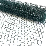 Chicken Wire, Easy To Shape, 15.7 X 87 Inches, Green Pvc Coated Lightweight Galv. Fixed Price $14.99.