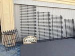 67729 Antique Victorian Wrought Iron Fence With 1 Decorative Post. Fixed Price $2500.00.