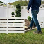 26IN X 24IN (3 Panels) No Dig Zippity Maui Fence Kit, White Vinyl P.... Fixed Price $114.57.