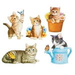 Collections Etc Adorable Cat Garden Outdoor Stakes - Of 5. Fixed Price $16.99.