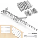 40 Pcs 1/8"CABLE Railing Kit Swage Toggle Turnbuckle Hardware Adjustable Angle. Fixed Price $146.55.