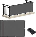 Love Story 3'X10' Charcoal Balcony Privacy Screen Fence Cover (hdpe) Uv Protecti. Fixed Price $28.11.
