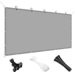 Sun Shade Sail 180GSM Straight Edge Shelter Canopy Cover Garden Outdoor Gray. Fixed Price $116.43.