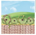 Wagon Wheel 4PC Garden Border Stakes Pathway Markers (col) J7. Fixed Price $199.99.