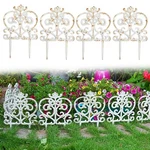 Sungmor Garden Edging Border Cast Iron 4PCS Yard Stakes Lawn Picket Fence Panels. Fixed Price $65.99.