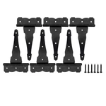 Home Master Hardware 8" Heavy Duty Black T-strap Hinge For Gate, Shed, Door. Fixed Price $57.40.