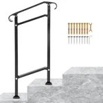 Vevor Wrought Iron Stair Railing Fit 1 Step Adjustable. Fixed Price $58.89.