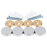 Mirror Screws,brass Cap Decorative NAILS,1",POLISHED CHROME,4 Pack. Fixed Price $20.59.
