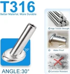 60 Pack T316 Stainless Steel 30 Angle Protective Sleeve For 1/8" Cable Railing. Fixed Price $40.00.