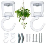 Onikk Ceiling Hooks For Hanging Plants (2 Pcs White), Heavy Pieces,. Fixed Price $16.99.
