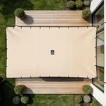 Sun Shade Sail 10'X18' Waterproof Rectangle Double-rope 500D Heavy Du. Fixed Price $128.92.