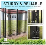 Fencer Wire Heavy Duty Garden Gate Lock & Latch Kit Black Steel (2 Pack). Fixed Price $19.87.