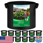 Jnyong 12-PACK 5 Gallon Thickened Non-woven Grow Bags Aeration Fabric Pots. Fixed Price $29.81.