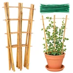 Bamboo Trellis, 12PACK 16 Inch Small Plant Wood For Climbing P.... Fixed Price $27.68.