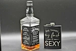 Stainless Steel Powder Coated Hip Flask W/laser Engraved Quote (click For Opt). Fixed Price $19.99.