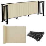 Sunrise 3' X 12' Balcony Privacy Fence Screen Cover With Zip Ties Outdoor Scr.... Fixed Price $25.95.