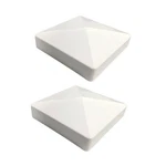 Aiwaiufu 2 Pack Pyramid Style Fence Post Cap For 4" X - 4INCH, White. Fixed Price $18.06.