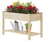 Ghwie Raised Garden Bed With Shelf,elevated Wooden Planter Box Legs,gard.... Fixed Price $124.09.