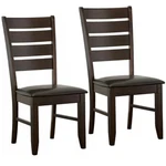 Coaster Furniture Dining Chairs Cappuccino W/ Black Cushions - Pair. Fixed Price $98.17.