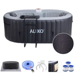 Aleko Oval Inflatable 2 Prs Hot Tub 145 Gallon 100 Bubble Jets Black Diamond. Fixed Price $473.21.