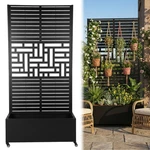 Metal Raised Garden Bed With Trellis And Wheels Planter Box For Climbing Plants. Fixed Price $157.41.