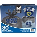 Member's Mark Simple Tie Heavy Duty Black Trash Bags, 55 Gallon (80 Count). Fixed Price $45.14.