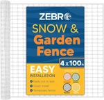 Zebro 4X100 Ft White Plastic Garden Fence Roll Snow Poultry Deer Netting #R030. Fixed Price $53.98.