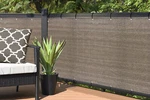 Outdoor Privacy Mesh Fence Screen Cover Garden Patio Walnut 3', 4', 5', 6' Tall. Fixed Price $15.99.