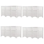 Suncast Outdoor Garden Yard Panel Screen Enclosure Gated Fence, White (4 Pack). Fixed Price $445.99.