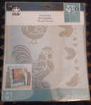 Plaid Folkart Chicken Coop Coordinating Stencil Pack 2 Pc. 8.5" X 9.5". Fixed Price $6.99.