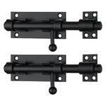 Jqk Sliding Bolt Gate Latch Black, 6.3 (thick 6INCH(2 Pack),. Fixed Price $40.14.