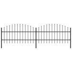 Garden Fence With Spear Top Steel 141.3"X39.4" Black. Fixed Price $307.73.