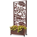 H Potter GAR644 Patio Trellis Planter Large Metal Privacy Screen Leaf Pattern. Fixed Price $396.00.