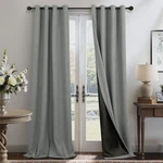 Grey Blackout Curtains For Bedroom Inch 52"W X 84"L (pack Of 2), Dark. Fixed Price $53.99.