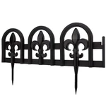 15 Pc Black Landscaping Fence Liner Garden Border Edging Wrought Iron Design. Fixed Price $33.95.