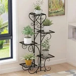 Unho 5 Tier Metal Plant Stand Indoor Outdoor Iron Flower Pot Shelf Rack Garden. Fixed Price $47.09.