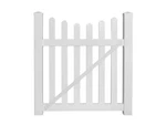 Weatherables Ellington 4 Ft. X White Vinyl Picket Fence Gate Kit. Fixed Price $199.00.