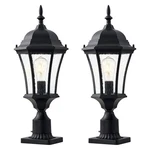 Outdoor Post Lights 24IN Pack Aluminum Exterior Hardwired Black Goalplus Large. Fixed Price $259.99.