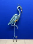34 Inch Collections Etc Blue Heron Metal Garden Lawn Ornament Yard Stake. Fixed Price $29.99.