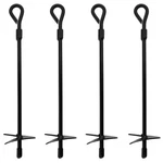 Bisupply Ground Anchors, 15IN - 4PK Black Shed Kit Stakes. Fixed Price $17.50.