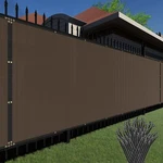 6FT Privacy Screen Fence Heavy Duty Brown Mesh Shade Net Cover Wall Garden Yard. Fixed Price $359.97.
