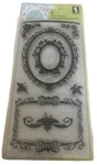 Inkadinkado Clear Stamps Ornamental Frames Fleur De Lis Oval Flourish Set Of 8. Fixed Price $10.19.