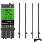 10PACK Fence Posts 3FT Bulk, Metal Stakes Black Fencing Pole Heavy D.... Fixed Price $56.25.