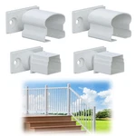4 Pack Aluminum Deck Railing Connector, Adjustable Bracket, Whit. Fixed Price $64.24.