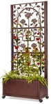 Potter GAR649 Planter Trellis Metal Rose Design Mahogany Privacy Patio Screen. Fixed Price $389.00.